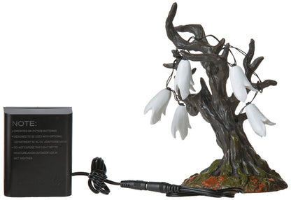 Department 56 6005571 Village Collection Accessories Halloween Ghost Tree Lit Figurine, 6.75 Inch, Multicolor