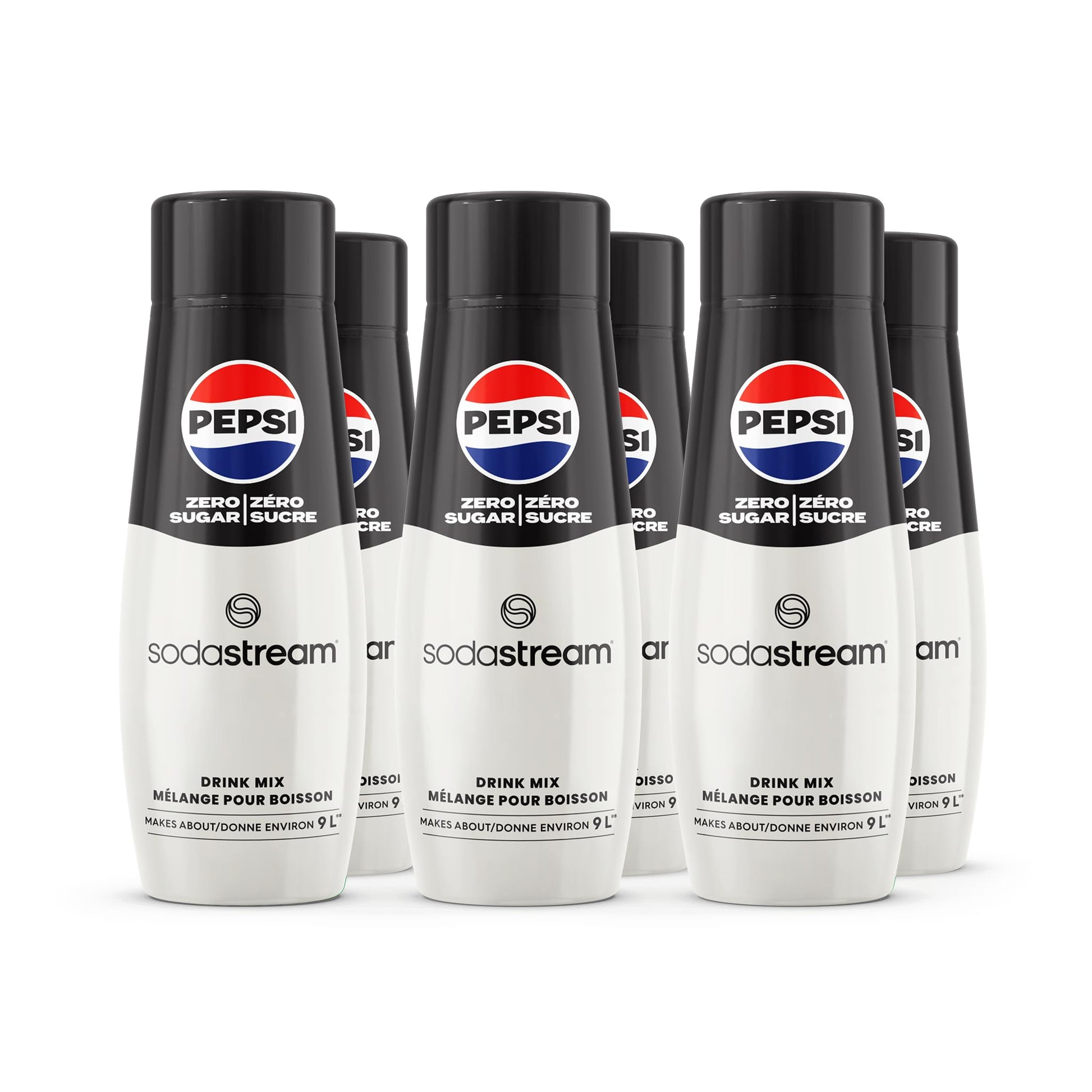 SodaStream Pepsi Zero Sugar Flavor Syrup 440mL – 6-Pack (Yields 54L)