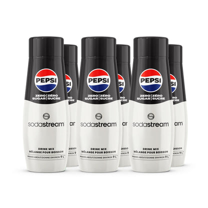 SodaStream Pepsi Zero Sugar Flavor Syrup 440mL – 6-Pack (Yields 54L)