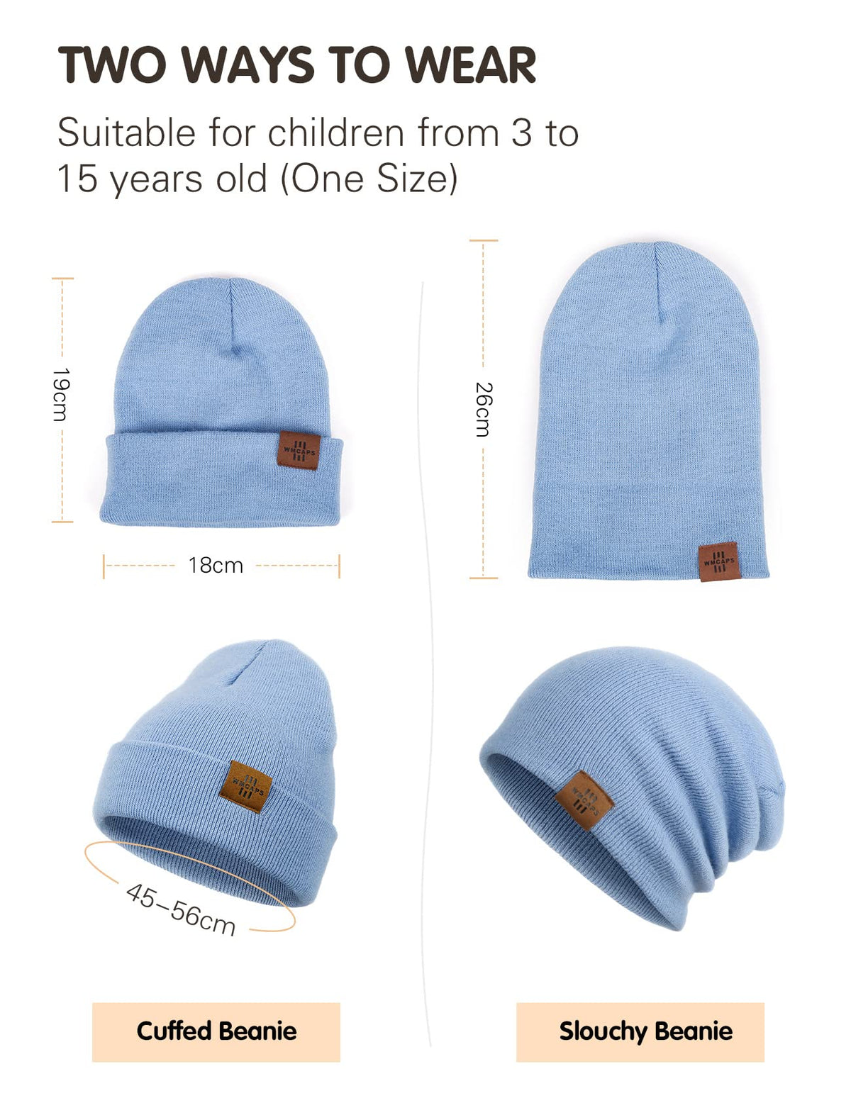 Wmcaps Kids Beanie Winter Hat, Knit Toddler Toque for Boys Girls 🍁 All In One Marketplace Canada