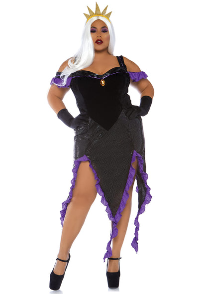 Costume d'Halloween Leg Avenue pour femme, Sorcière des mers sensuelle, multicolore, 2X