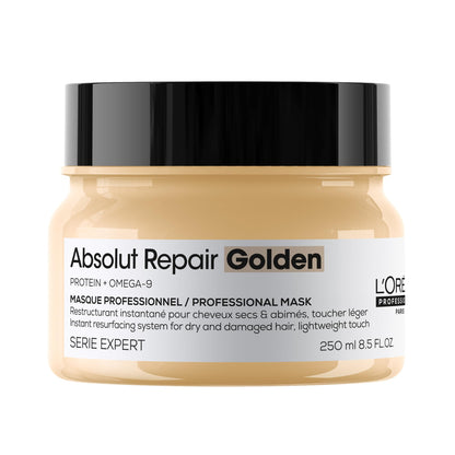 L'Oréal Professionnel Absolut Repair Golden Mask, Fine Damaged Hair, 250 mL