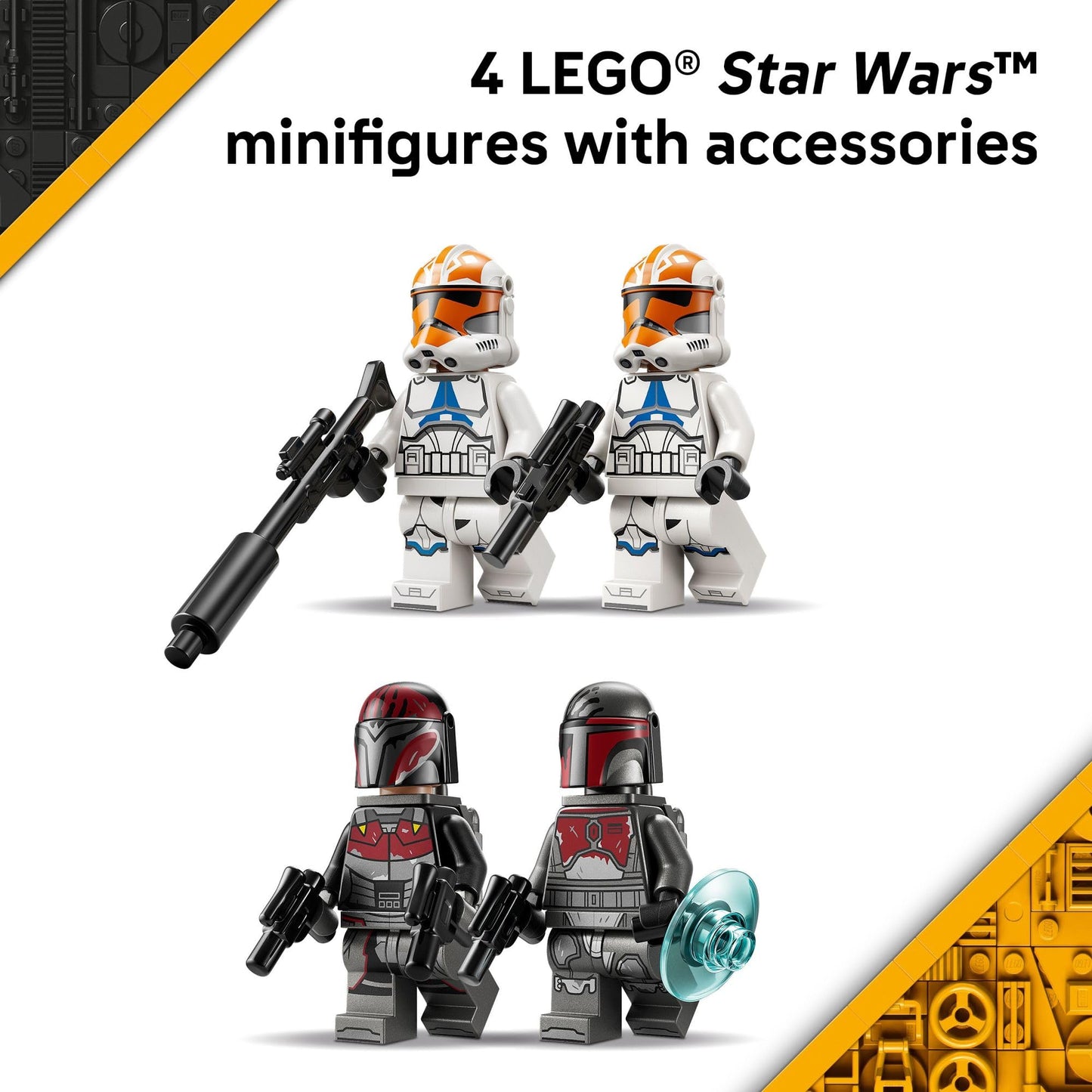 LEGO Star Wars Siege of Mandalore Battle Pack Building Toy for Boys & Girls - The Mandalorian Pretend Play Set W/4 Character Minifigures for Kids & Fans, Ages 6+ - Gift Idea for Birthdays - 75449 LEGO