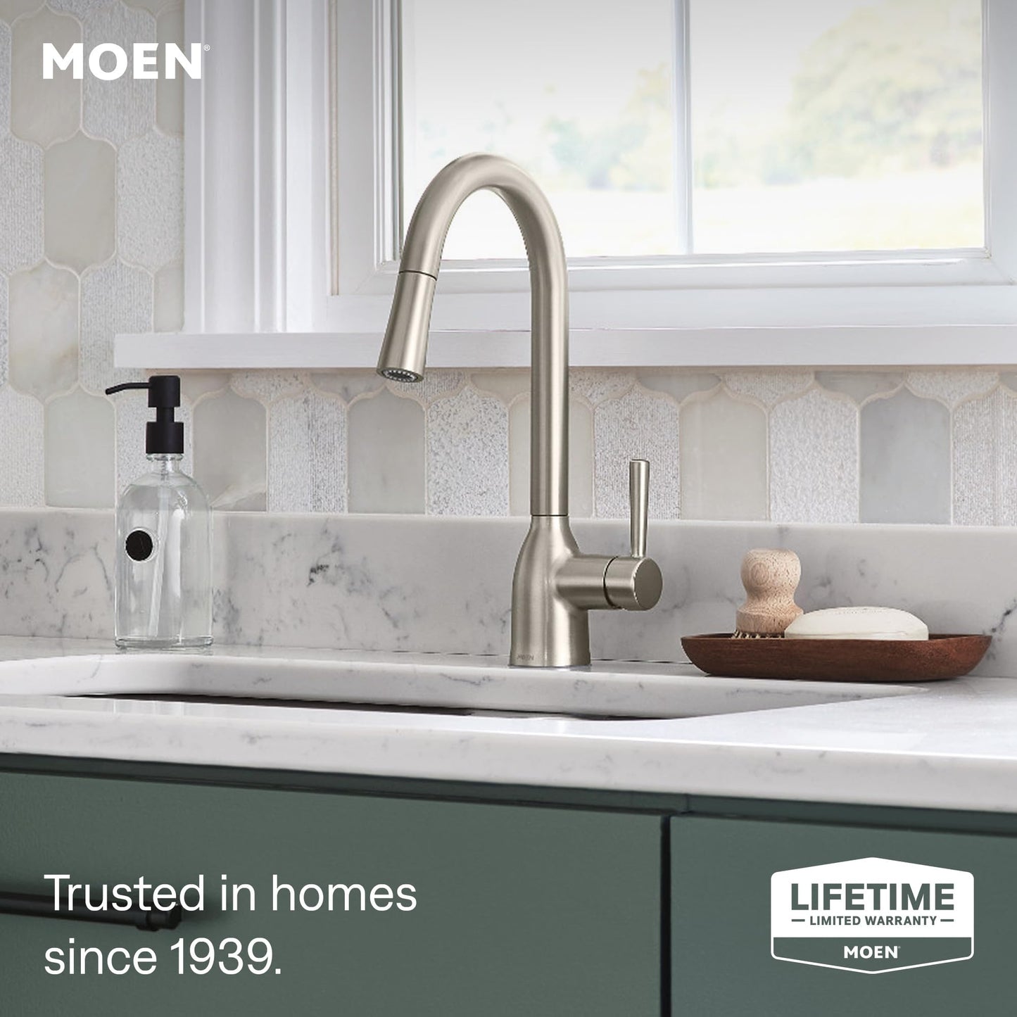 Moen 87233SRS Adler One-Handle High Arc Pulldown Kitchen Faucet with Power Clean, Spot Resist Stainless 🍁 All In One Marketplace Canada