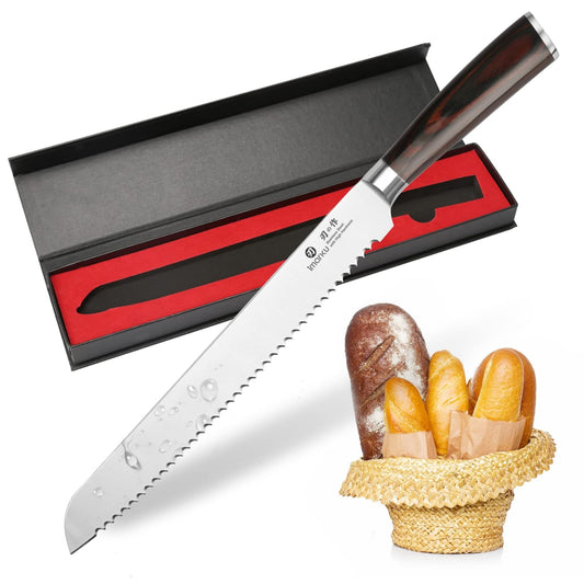 imarku Bread Knife, Japanese High Carbon Stainless Steel Professional Grade Breads Slicing Knife, 10-Inch Serrated Edge Cake Knife, Bread Cutter for Homemade Crusty Sourdough,Best Gifts 🍁 All In One Marketplace Canada