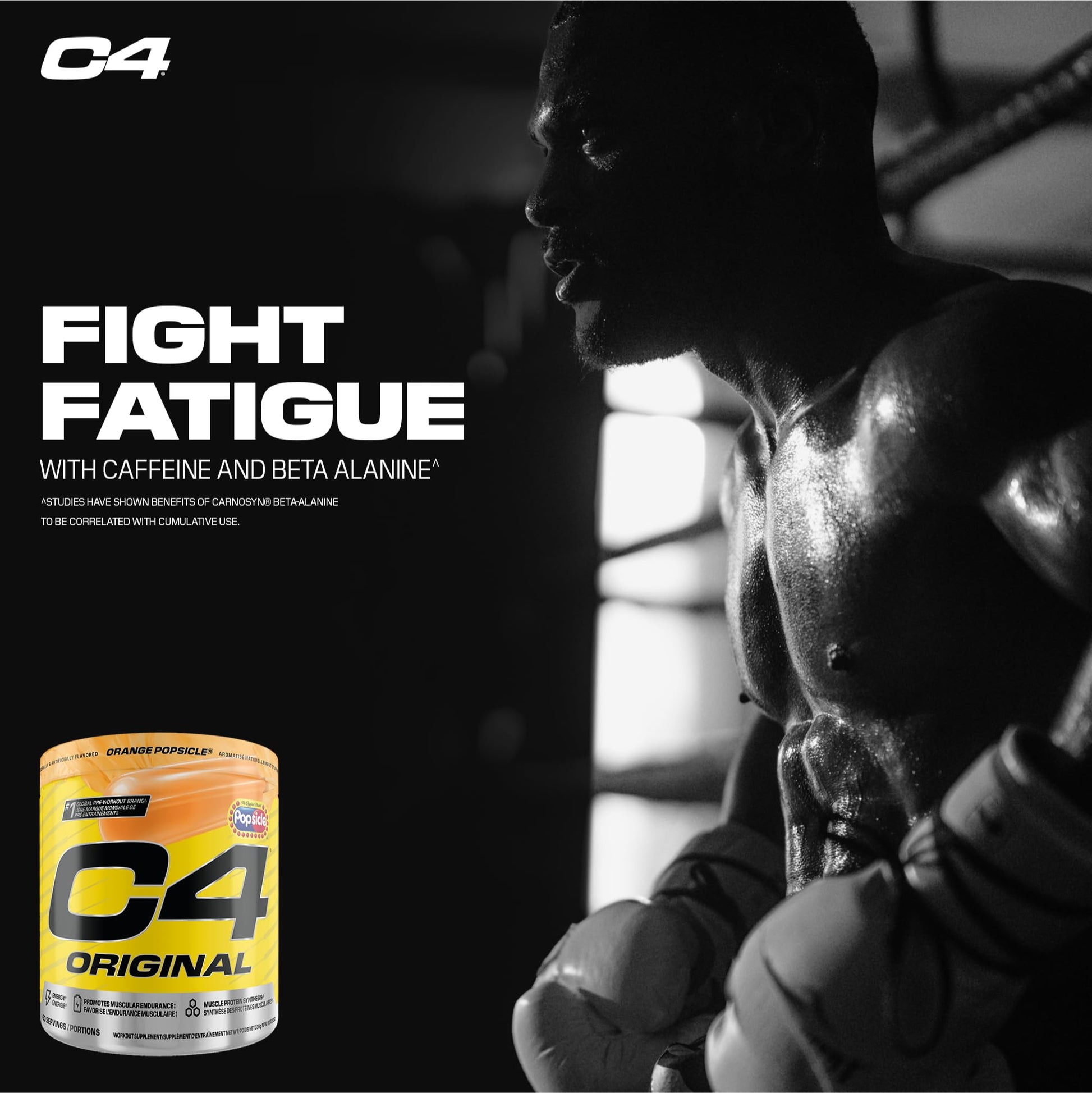 Cellucor C4 Original Pre Workout Powder - Sugar Free Preworkout Energy for Men & Women - 150mg Caffeine, Beta Alanine, Creatine - Orange Popsicle, 60 Servings Cellucor