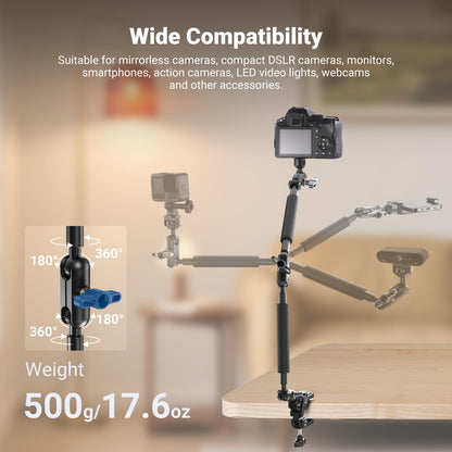 NEEWER 22" Magic Arm with Desk C Clamp, Overhead Camera Mount, UA057