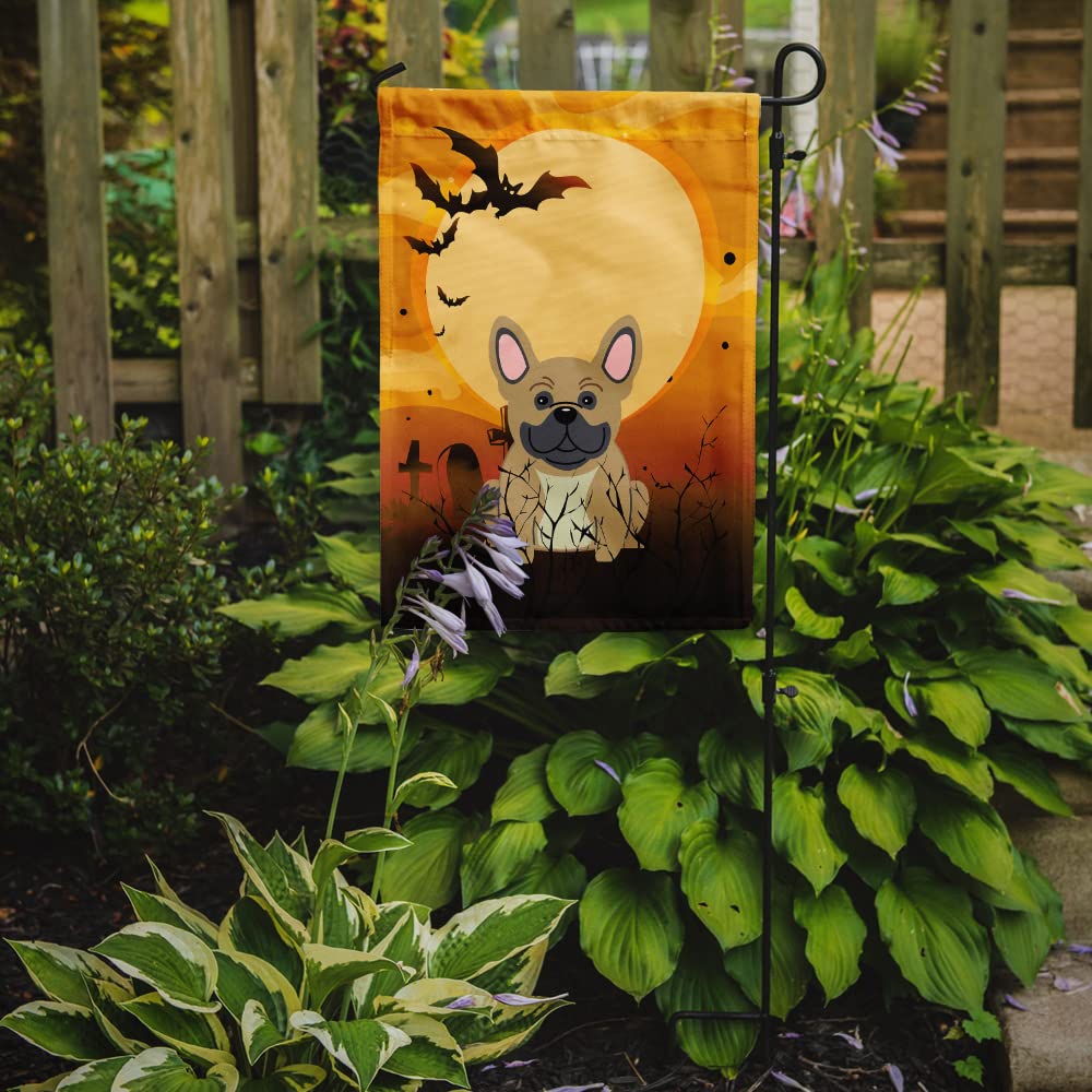 Caroline's Treasures BB4276GF Halloween French Bulldog Cream Garden Size Flag, Small, Multicolor