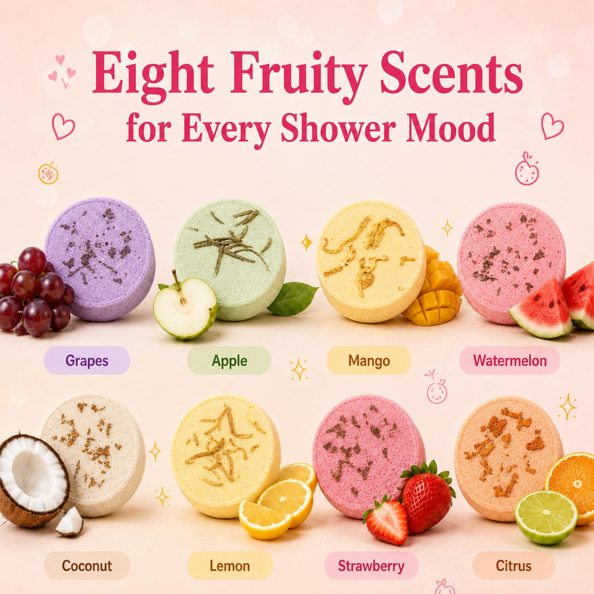 SWCANDY Shower Steamers Aromatherapy Teen Girl Gifts 8 Pcs Fruity Self Care 🍁 All In One Marketplace Canada