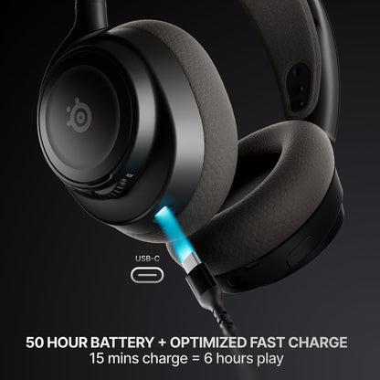 SteelSeries Arctis Nova 7X Wireless Gen 2 Gaming Headset - Real-Time App Control, 50+ HR Play, Neodymium Drivers, Mix 2.4GHz/Bluetooth, Xbox, PC, PS5/PS4, Switch 1/2, Mobile - Black