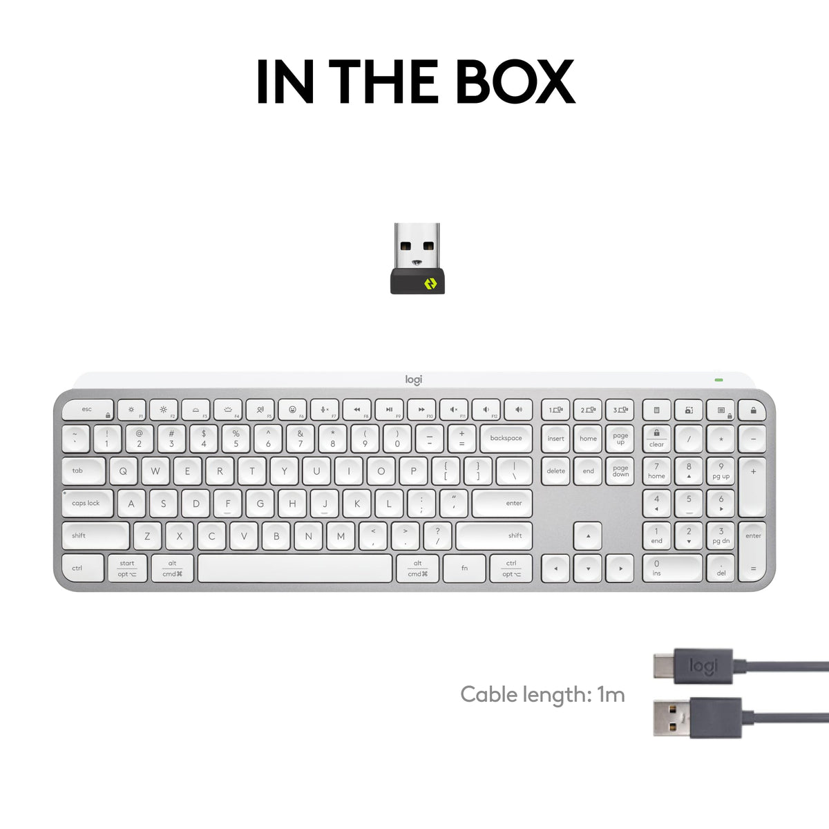 Logitech MX Keys S Wireless Keyboard Low Profile Fluid Precise - Grey