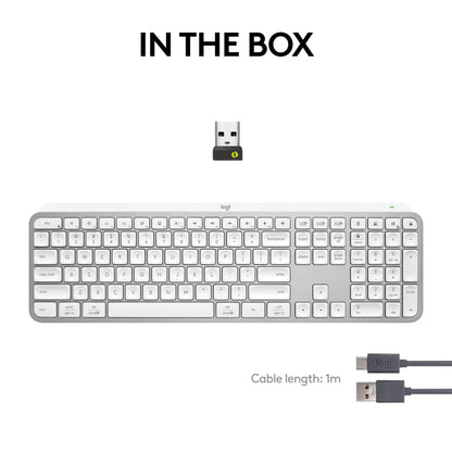 Logitech MX Keys S Wireless Keyboard Low Profile Fluid Precise - Grey