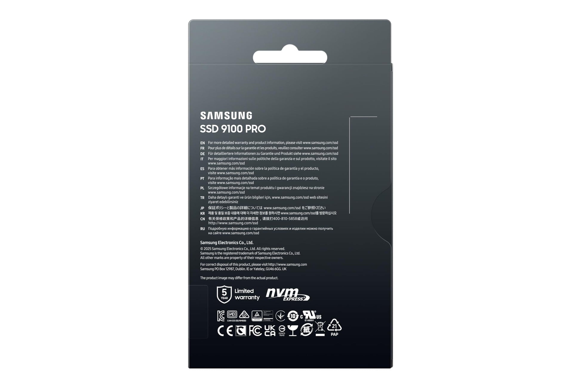 Samsung 9100 PRO Series - 1TB PCIe 5.0 x4, NVMe 2.0, M.2 Internal SSD, Up to 14,700MB/s, Fast Speed, Thermal Contorl, MZ-VAP1T0B/AM [Canada Version] Samsung