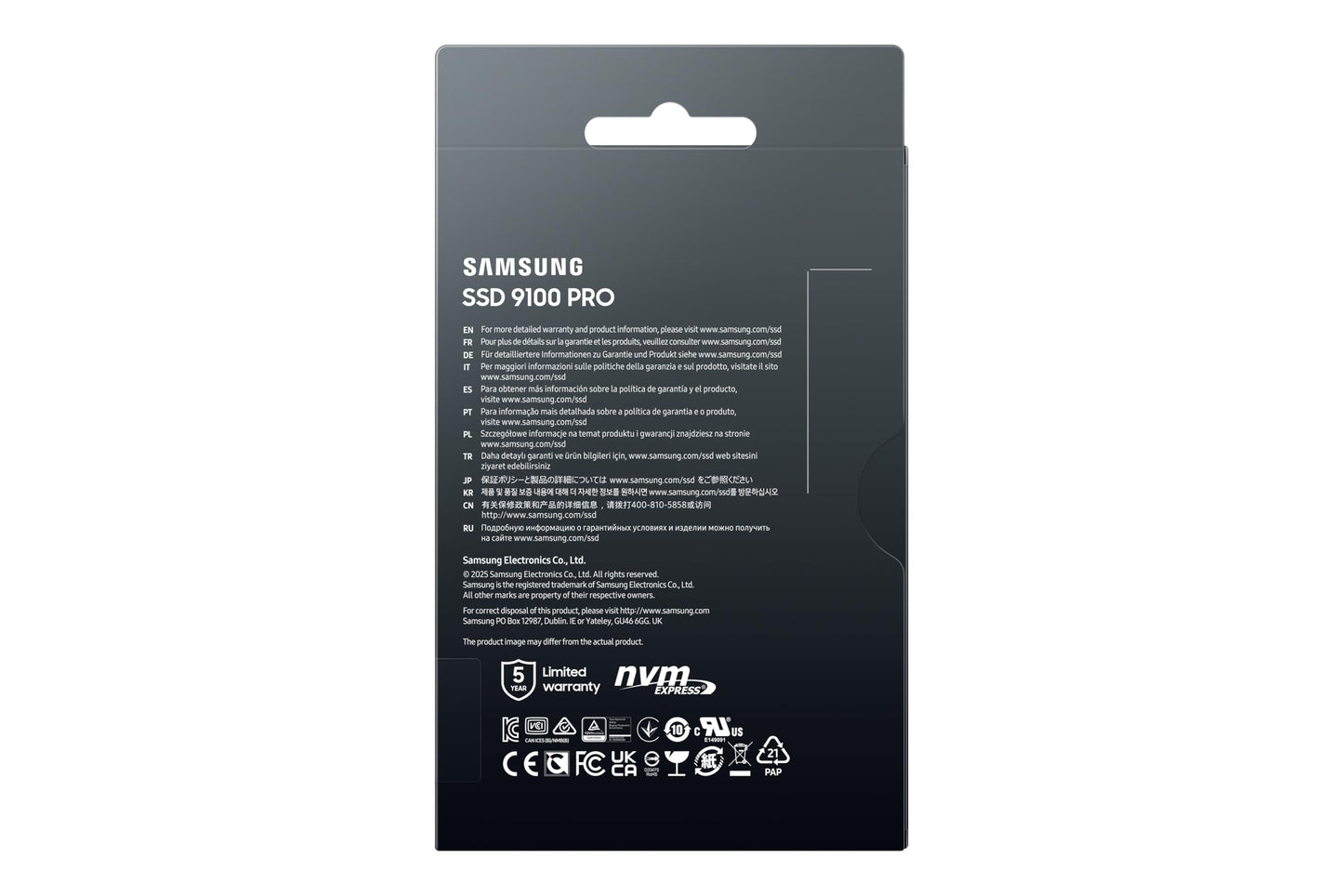 Samsung 9100 PRO Series - 2TB PCIe 5.0 x4, NVMe 2.0, M.2 Internal SSD, Up to 14,700MB/s, Fast Speed, Thermal Contorl, MZ-VAP2T0B/AM [Canada Version] Samsung
