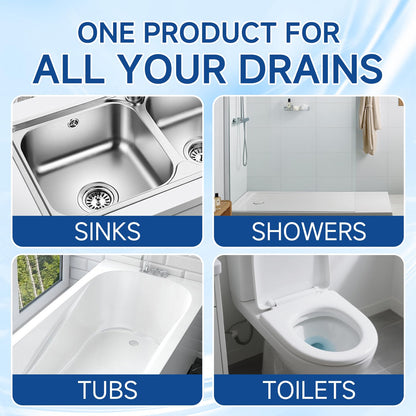Drain Clog Remover, 6 Pre-Measured Packs Drain Openers, Bleach-Free Drains Cleaner & Deodorizer for Hair, Grease, Soap Scum, Paper, Sink & Shower Unclogger - Available at All In One Marketplace Canada