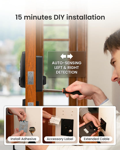 DESLOC C110 Fingerprint Smart Door Lock with Display DESLOC
