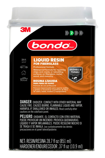 Bondo Fiberglass Resin, 1 Quart, 29oz, (402C) 3M