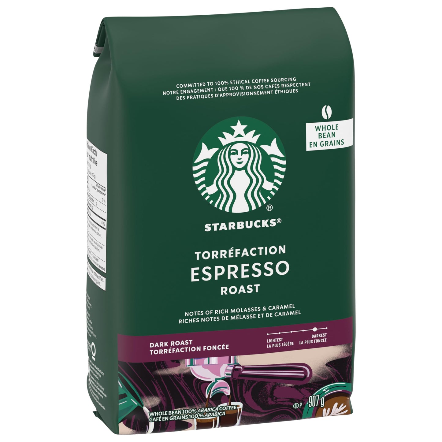 Starbucks Espresso Roast Whole Bean Coffee, 907g