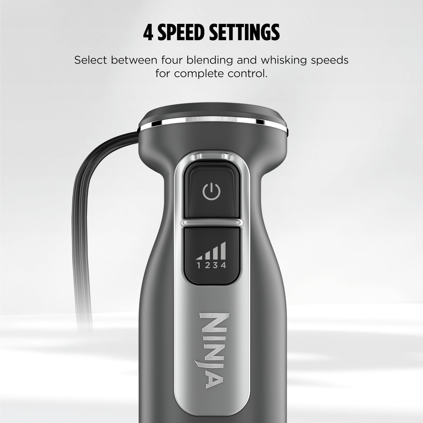 Ninja Immersion Blender & Whisk, 4 Speeds, 4oz/120mL, Dark Grey, CI201CGY Ninja