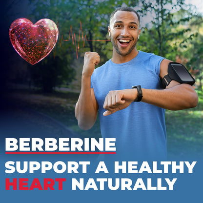 Berberine Supplement HCL 1000mg (2 x 500mg Vegan Capsules) | High Potency Berberine Supports Glucose, Fat Metabolism & Heart Health | Third Party Tested for Potency & Purity | Canadian Made, Quality Assured - Available at All In One Marketplace Canada