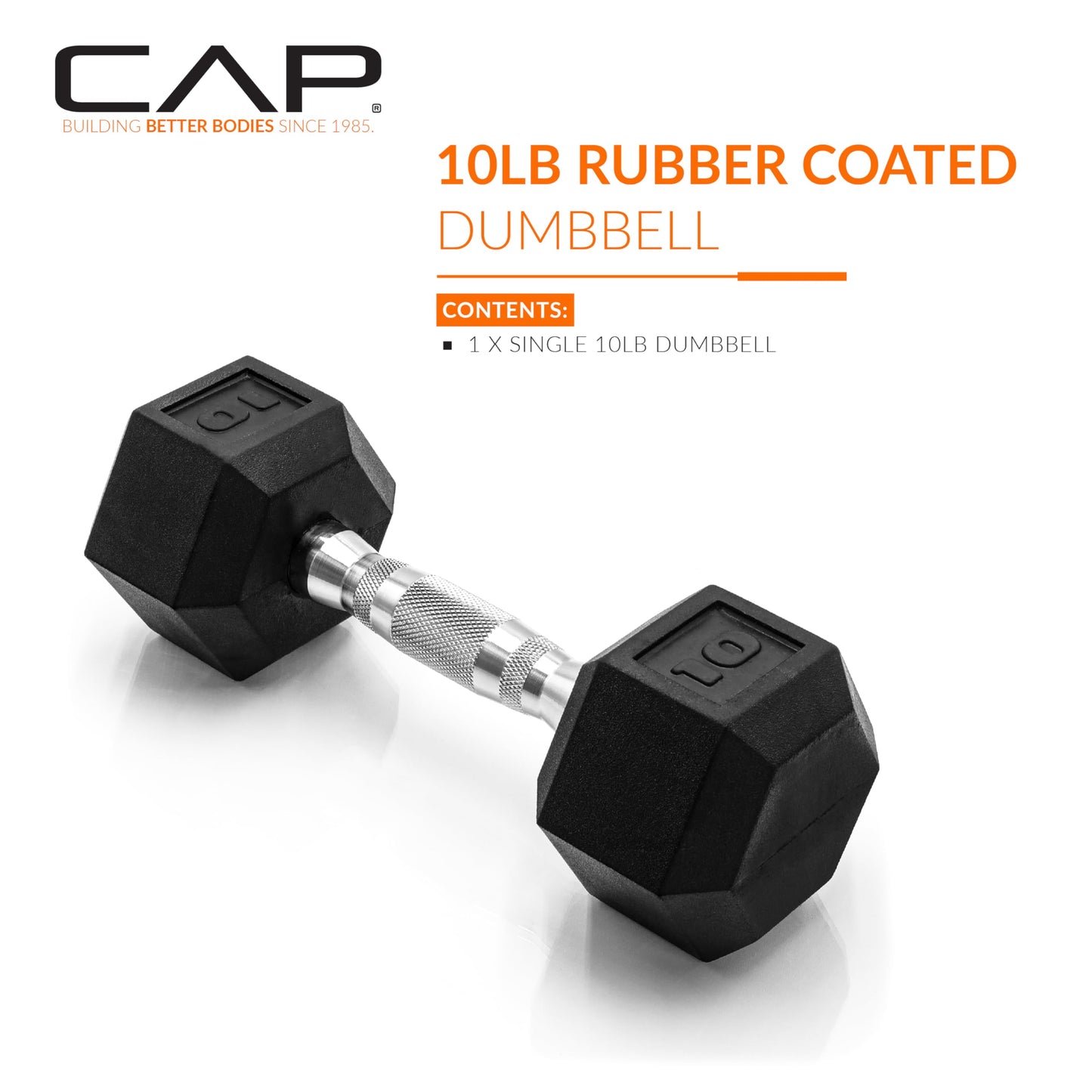 CAP Barbell 10 lb Rubber Coated Hex Dumbbell 🍁 All In One Marketplace Canada