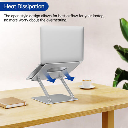 Besign LS10 Laptop Stand for Desk, Ergonomic Adjustable Notebook Tablet Stand, Riser Holder Computer Stand Compatible with Air, Pro, Dell, HP, Lenovo More 10-14" Laptops, Lapdesks (Silver)