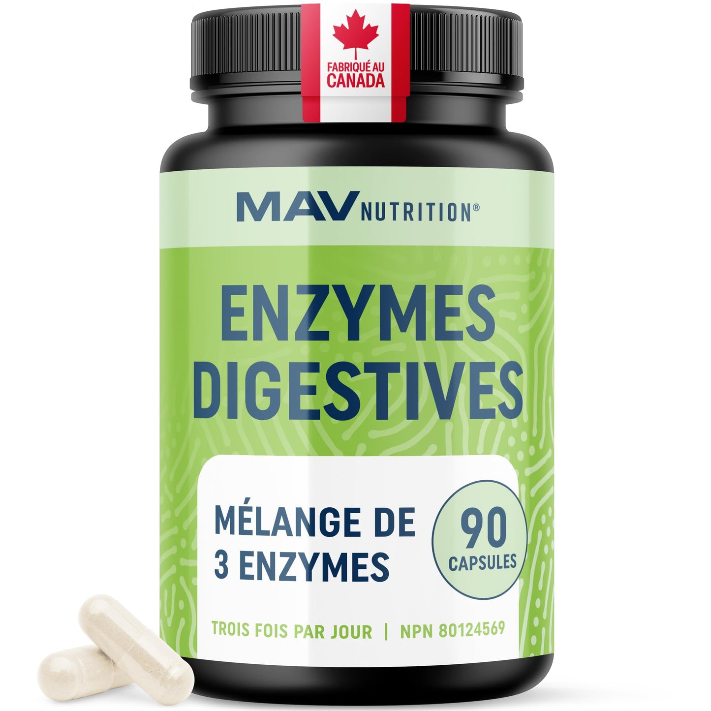 Digestive Enzymes 280MG for Digestive Health & Bloating Relief for Women & Men | Triple Digestive Enzyme Blend to Break Down Carbs & Fats, Anti Bloating Supplement for Women & Men | Vegetarian | 90ct - Available at All In One Marketplace Canada
