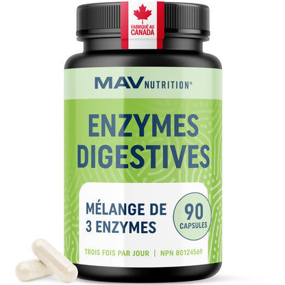 Digestive Enzymes 280MG for Digestive Health & Bloating Relief for Women & Men | Triple Digestive Enzyme Blend to Break Down Carbs & Fats, Anti Bloating Supplement for Women & Men | Vegetarian | 90ct - Available at All In One Marketplace Canada