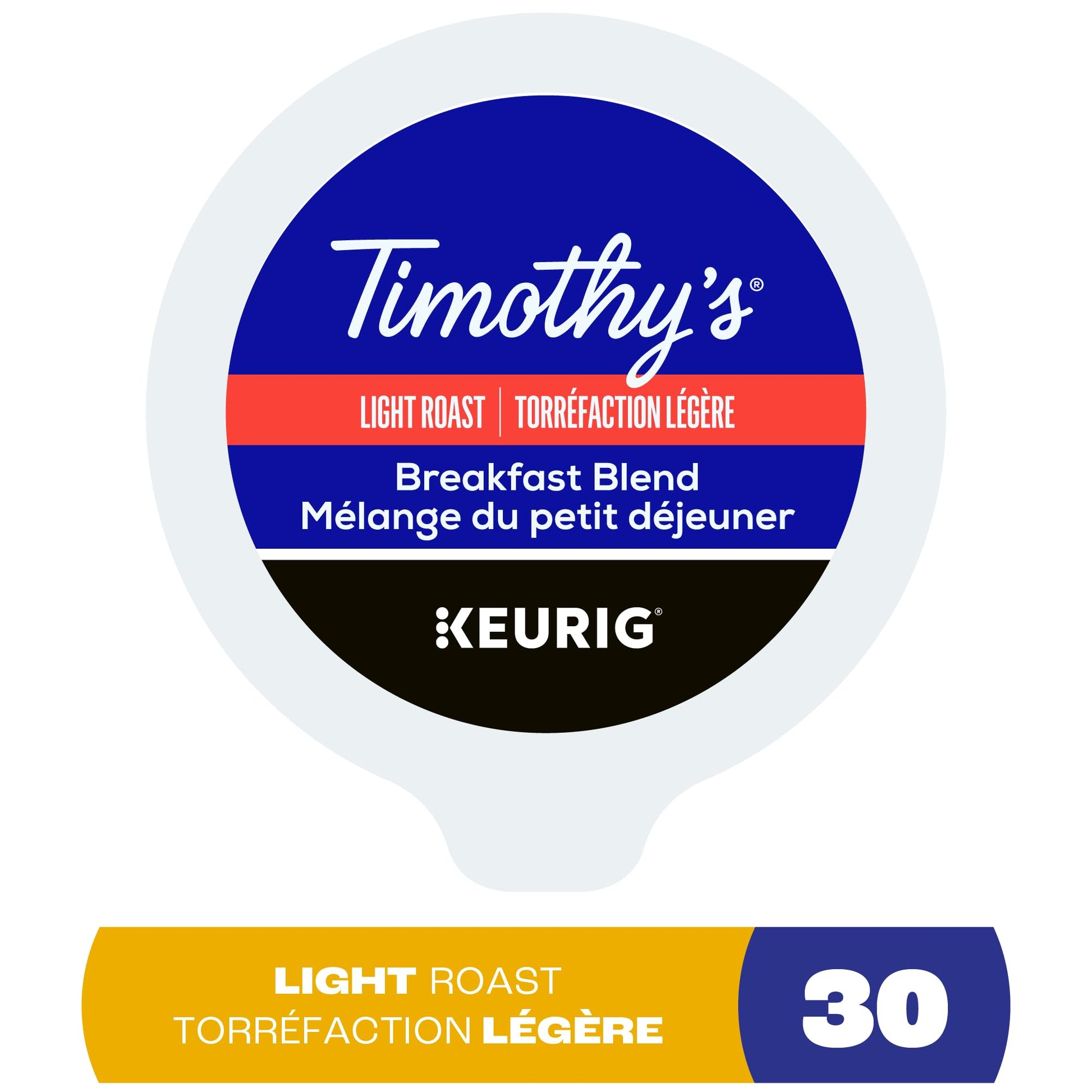 Timothy`s Breakfast Blend Single Serve Keurig K-Cup Pods for Keurig Brewers, 30 Count