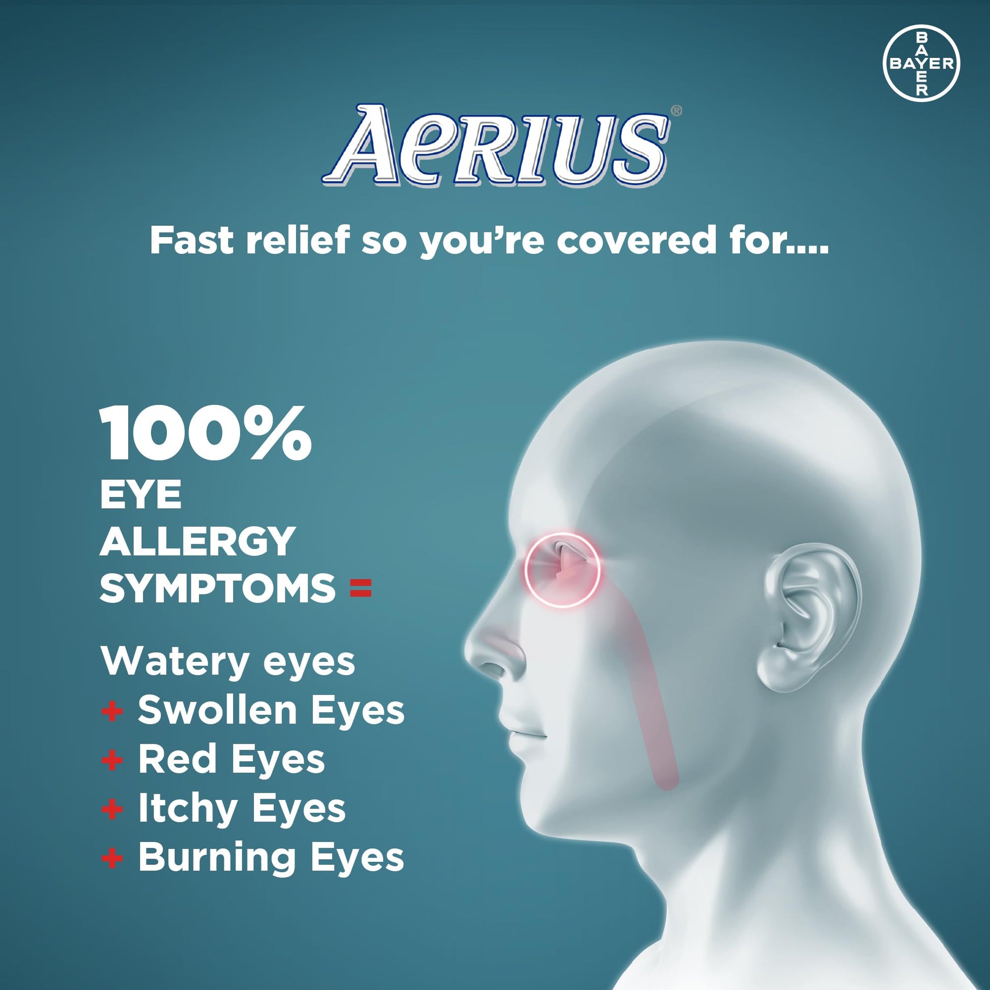 AERIUS Allergy Medicine, Fast Relief, 24-Hour, Non-Drowsy, 15 Symptoms, 70 Tablets - Available at All In One Marketplace Canada