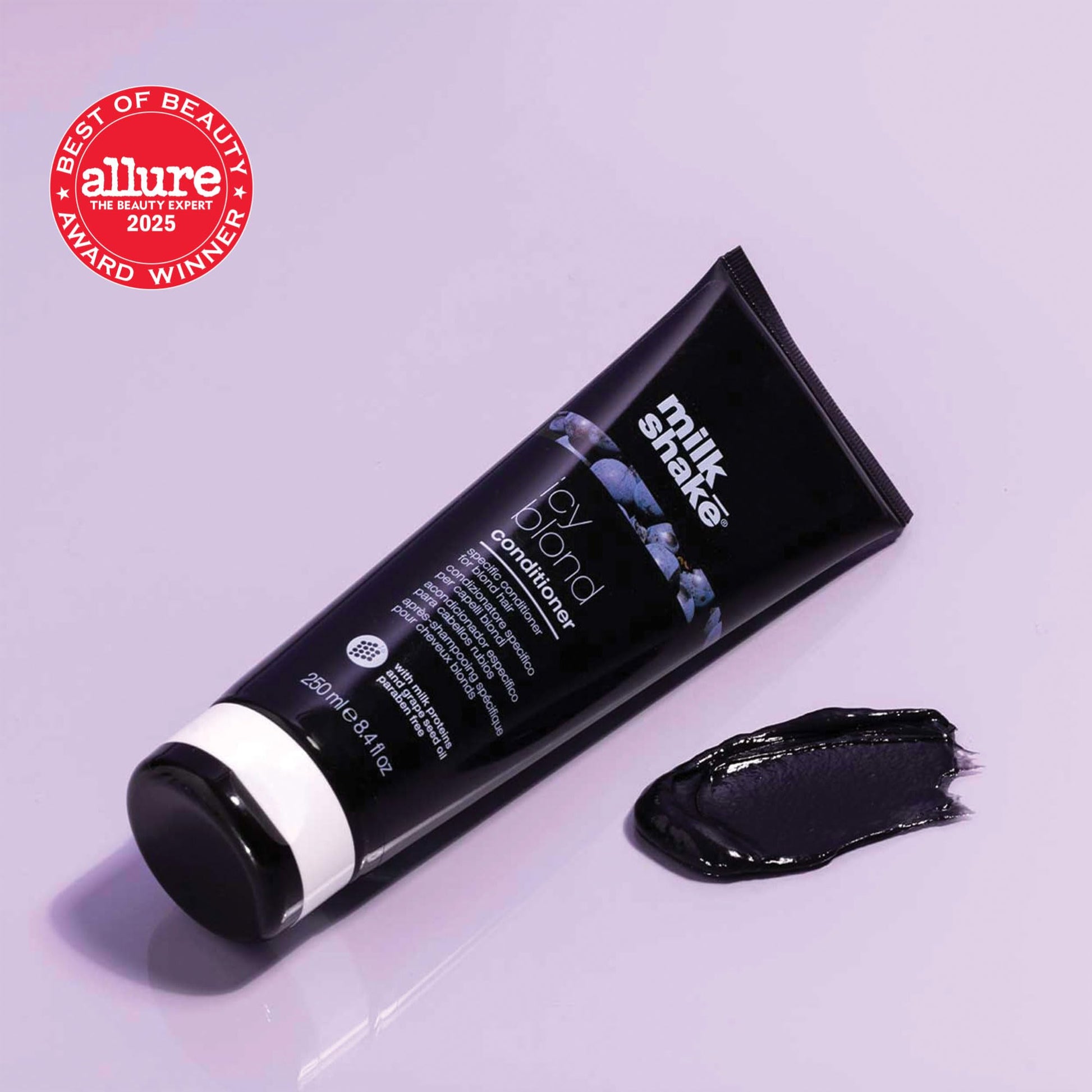 milk_shake Icy Blond Conditioner - Black Pigment Silver Conditioner for Very Light Blond and Platinum Hair, 8.4 Fl Oz (250 ml) milk_shake