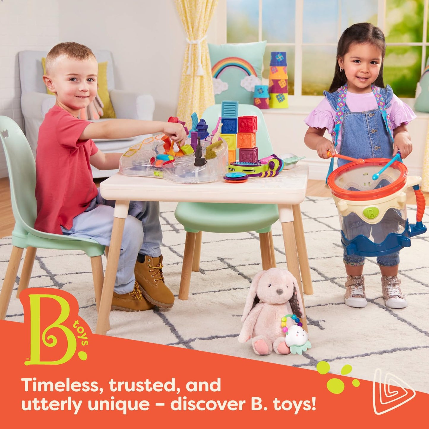 B. toys Balance Beam Set, 10 Beams & 6 Sensory Stepping Stones, Rainbow 🍁 All In One Marketplace Canada