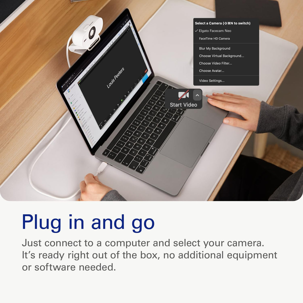 Elgato Facecam Neo, Full HD Webcam with Privacy Shutter