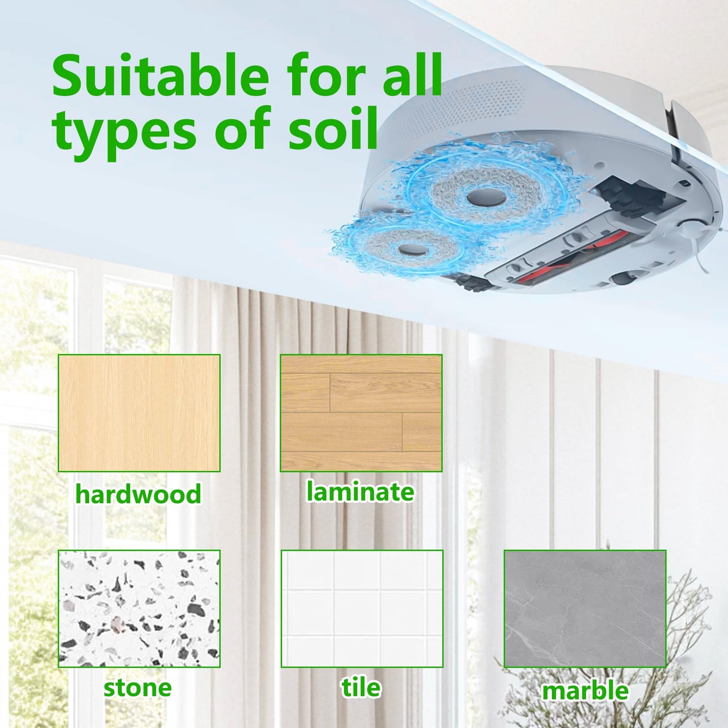 Floor Cleaning Solution for Dreame L40 Ultra/L50 Ultra/X50 Ultra/L10s Ultra Gen 2/X40 Ultra and Other L/X/Aqua/Matrix Series Robot Vacuum Cleaners, Multi-Surface Floor Cleaner Liquid, Fits MOVA, 1L - Available at All In One Marketplace Canada