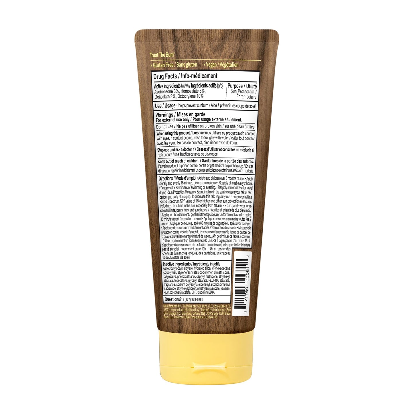 Sun Bum Original SPF 30 Moisturizing Sunscreen Lotion | Vegan and Broad Spectrum UVA/UVB Sunscreen with Vitamin E | 177 ml, white