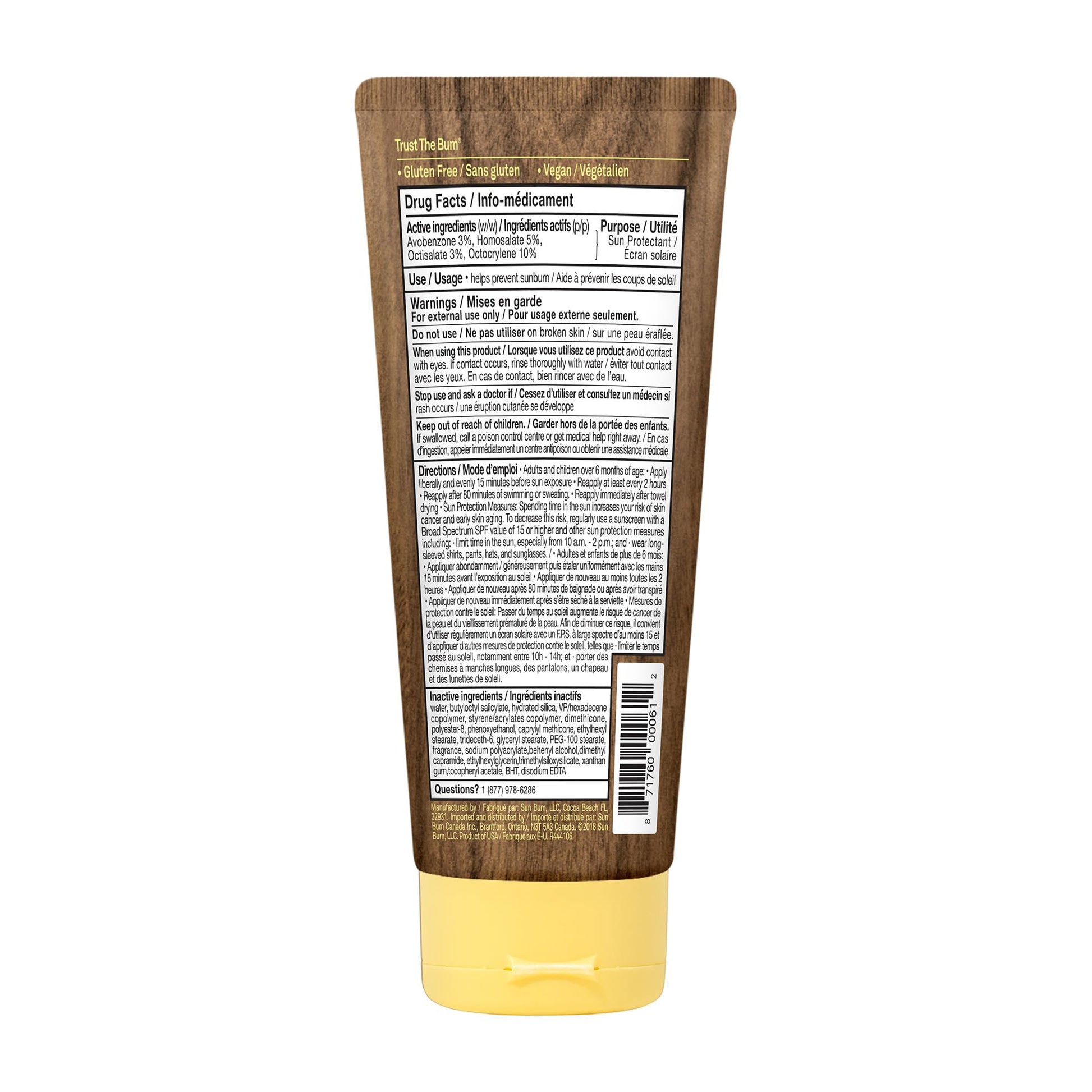 Sun Bum Original SPF 30 Moisturizing Sunscreen Lotion | Vegan and Broad Spectrum UVA/UVB Sunscreen with Vitamin E | 177 ml, white