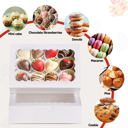 YODYZJ Cookie Boxes with Window, Pack of 20, 9x6x2.5 Inches 🍁 All In One Marketplace Canada