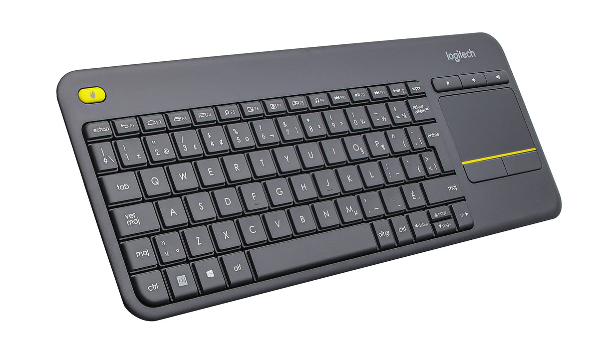 Logitech Wireless Touch Keyboard K400 Plus, French Layout - Black