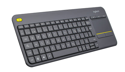 Logitech Wireless Touch Keyboard K400 Plus, French Layout - Black
