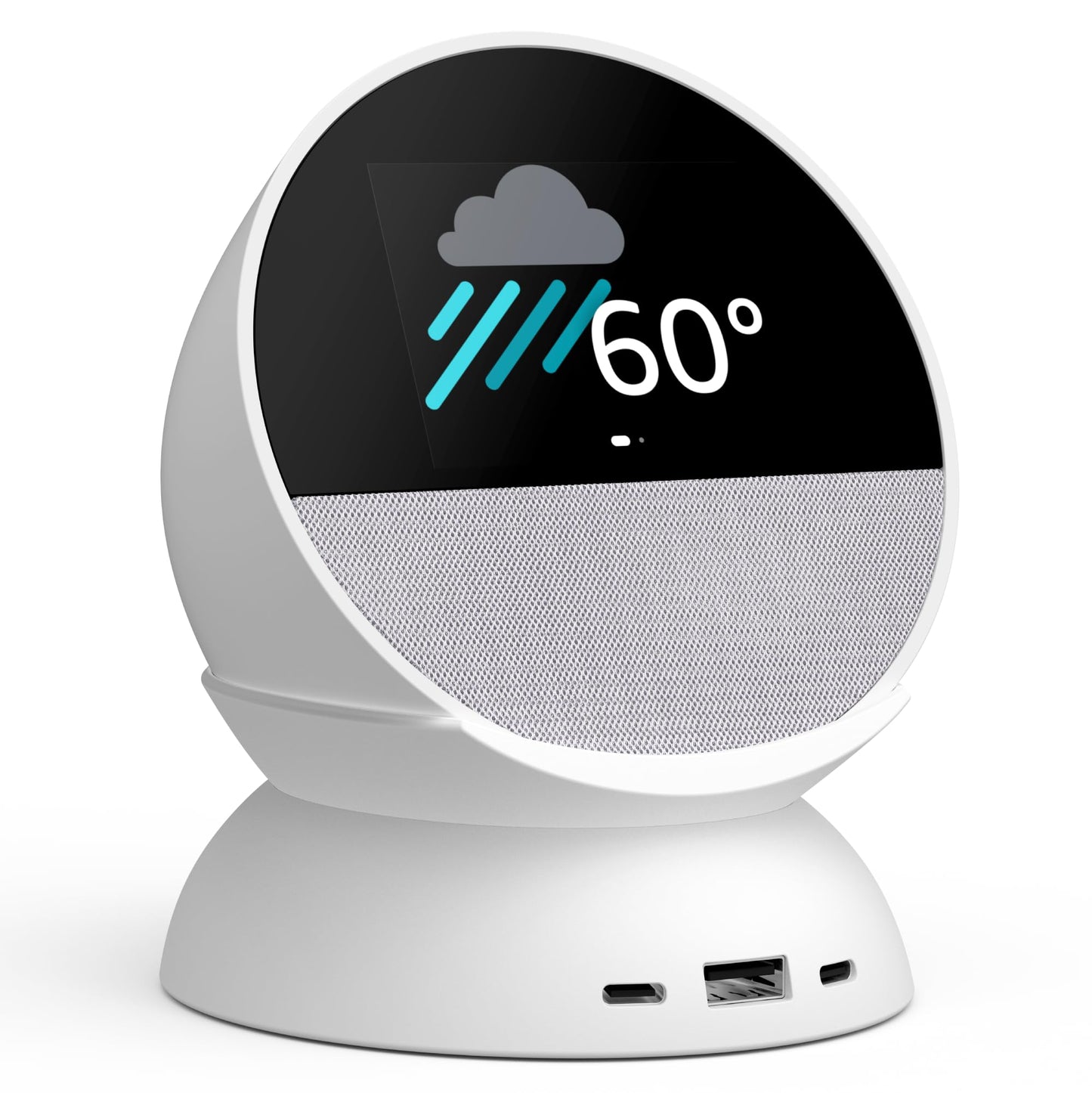 All-New, Made for Amazon Stand with USB-C and USB-A Charging Ports for Echo Spot (2024 Release)