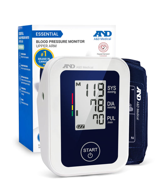 A&D Medical Blood Pressure Monitor for Home Use - UA-651CN - Upper Arm Precise BP Machine - Wide Range Cuff (8.6–16.5” / 22-42 cm) Easy To Use, One Click Operation, Adults, AA Batteries, 1-User - Available at All In One Marketplace Canada