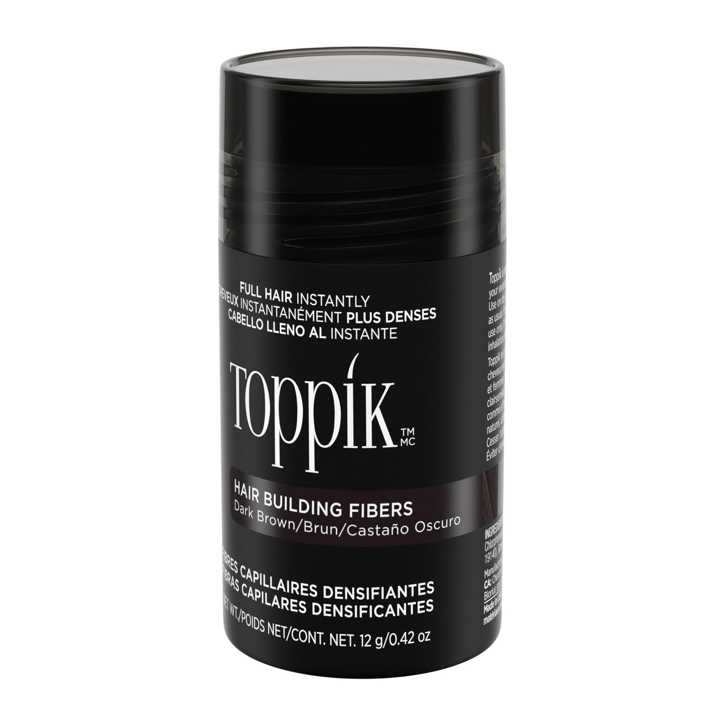 TOPPIK Hair Building Fibers,12 g, Fill In Fine or Thinning Hair, Instantly Thicker Looking, Multiple Shades for Men & Women