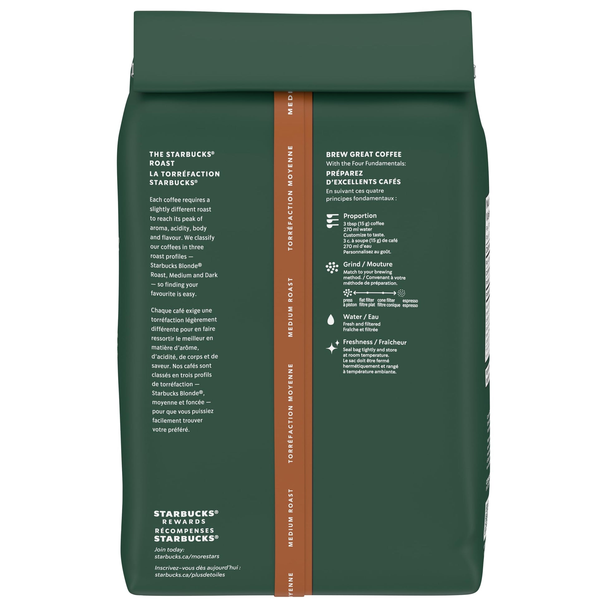 Starbucks Pike Place Medium Roast Whole Bean Coffee, 907g