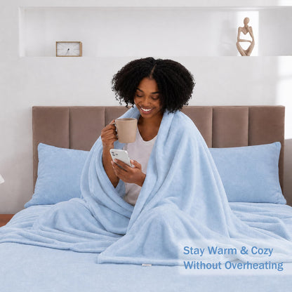 Softan Fleece Sheets, Soft as Flannel, Queen, Light Blue 🍁 All In One Marketplace Canada