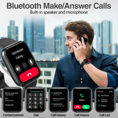 Smart Watch for Men Women with Bluetooth Call,Alexa Built-in Smartwatch,1.83"DIY Dial Fitness Watch with Sleep Heart Rate SpO2 Monitor,100+ Sport Mode,IP68 Waterproof Watch Compatible with Android iOS - Available at All In One Marketplace Canada