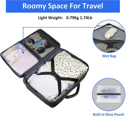 Travel Laptop Backpack, Airplane Approved Travel Backpack Suitcase For Men Women, Lightweight College 35l Luggage Bag 15.6 inch Laptop Backpack Gifts For Casual Business, Black