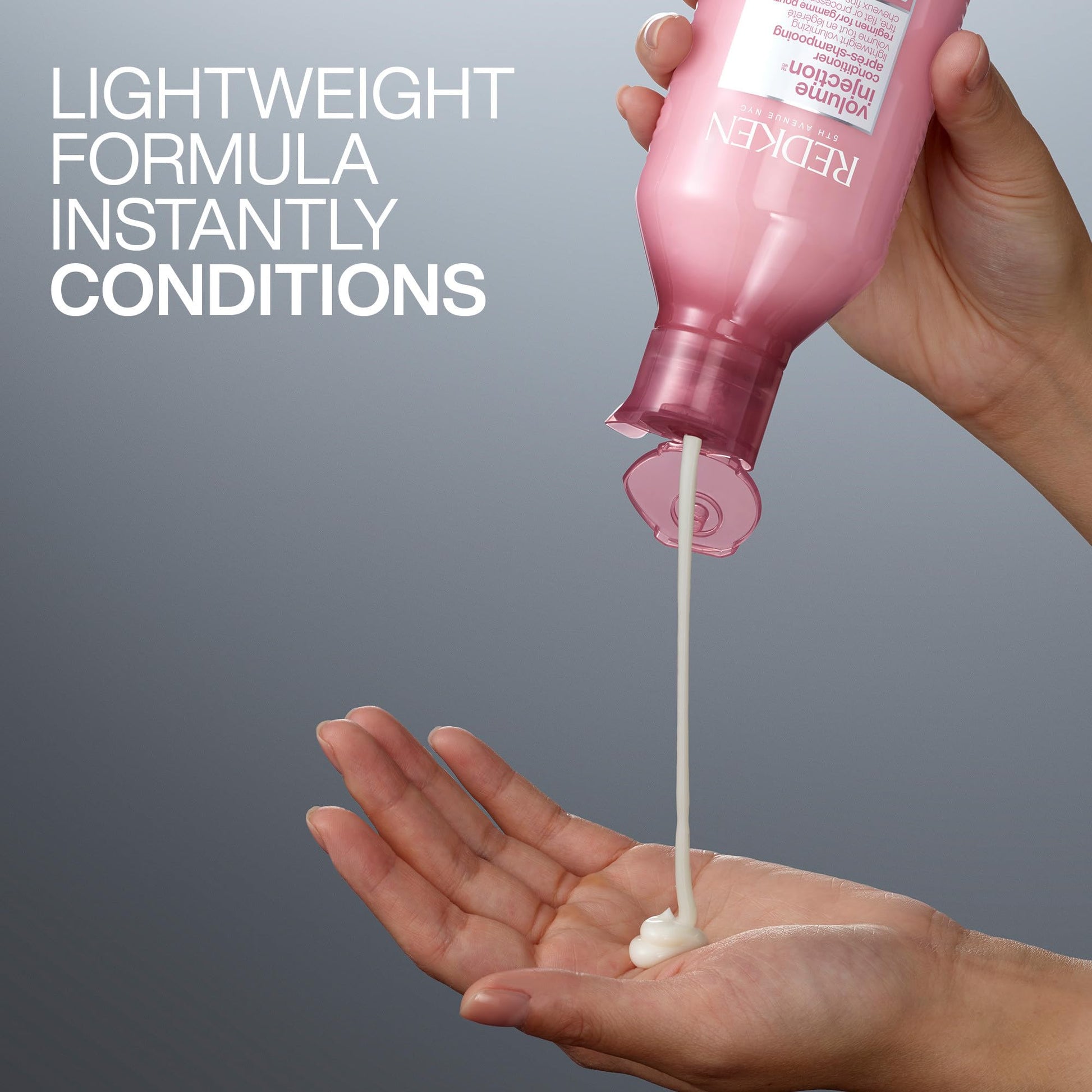 Redken Hair Conditioner, Volume Injection Conditioner Hair Volumizer For Fine Hair, Volumizing Conditioner Adds Lift & Body, With Filoxane, Paraben Free, 1000 ML Redken