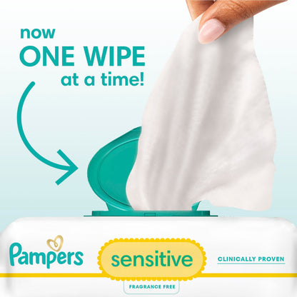 Pampers Baby Wipes Sensitive Perfume Free 12X Pop-Top Packs, 1 Pack (Count of 1008)