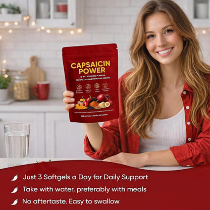 Cayenne Pepper - Cayenne Pepper Capsules | Resealable Package | 300 Softgels / 1 Bag B - Available at All In One Marketplace Canada