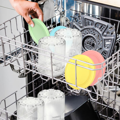 Containers Replacement for Ninja Creami Pints and Lids & Scoop - 4 Pack | Compatible with NC300/NC301/NC299AMZ Series | BPA-Free, Dishwasher-Safe, Leak-Proof Pints for Homemade Ice Cream - Available at All In One Marketplace Canada